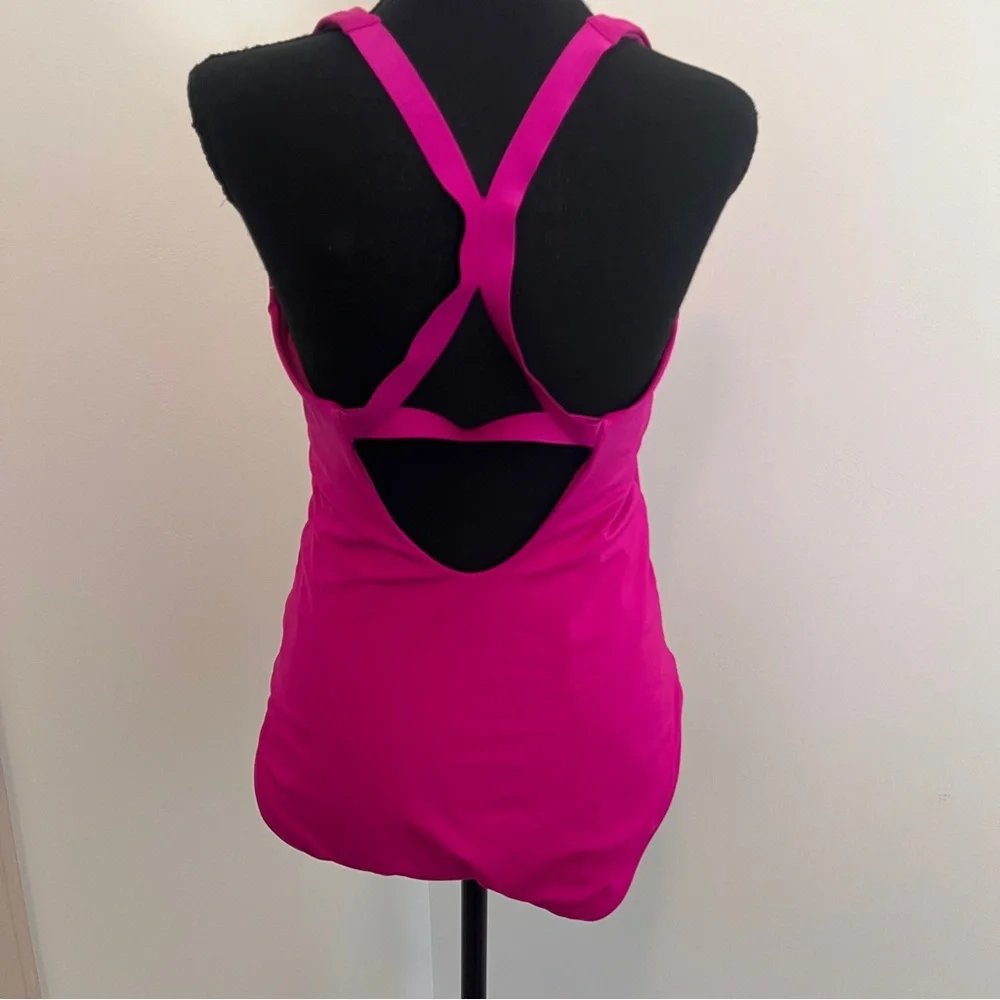 Athleta Malibu One Piece Swimsuit Pink‎ Sz L
